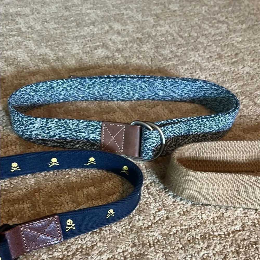 Chic Blue and Black Belt Set Men M, Boys L, and Boys 12